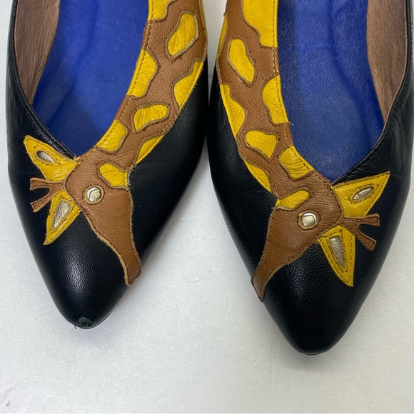 Jeffrey Campbell Womens Giraffe Flats Shoes Size 8.5M Leather Giraffe - Picture 3 of 12